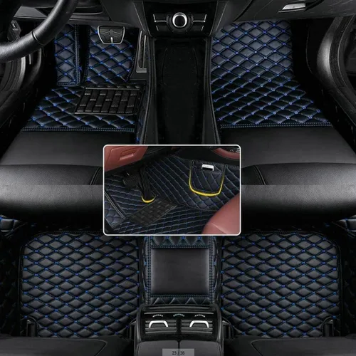 Miniatura 8 de Alfombrillas de cuero personalizadas para sedán, SUV, automóvil deportivo, negro, rojo, rosa, blanco, alfombrillas de vehículo para hombres