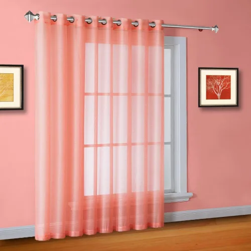 Miniatura 6 de Warm Home Designs Cortinas transparentes con ojales para habitación, cocina, habitación de los niños o sala de estar, 2 paneles con volados, de 54
