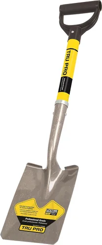 Miniatura 10 de Truper 31197 Tru Tough - Pala corta de punta cuadrada con mango en D de 19 pulgadas, madera de 19 pulgadas