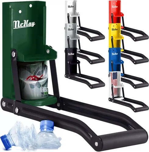 Miniatura 14 de Mckay Trituradora de latas de metal de 16 oz. y 12 oz. Automática para reciclaje, trituradora de latas de aluminio de servicio pesado para pared