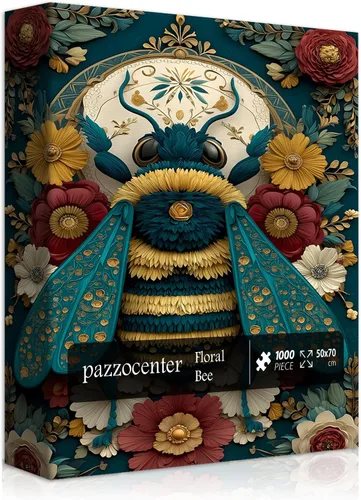 Rompecabezas de abeja para adultos de 1000 piezas, rompecabezas de plantas de flores naturales, lindo rompecabezas floral de insectos, rompecabezas