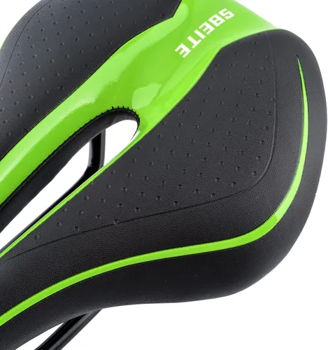 Miniatura 6 de Sillín de bicicleta de montaña duradero Negro y Verde