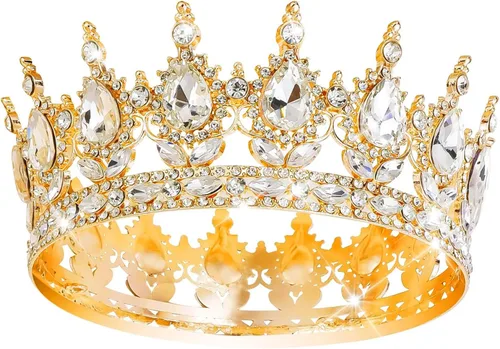 Queen Crown Rhinestone Wedding Crowns and Tiaras for Women Costume Party Hair Accessories Princess Birthday Crown Crystal Bridal Crown