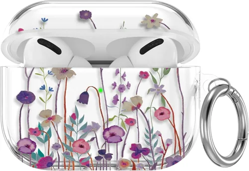 Miniatura 18 de Maxjoy Funda compatible con AirPods Pro, funda con diseño de vaca clara para mujeres y niñas, bonita funda protectora suave con llavero compatible