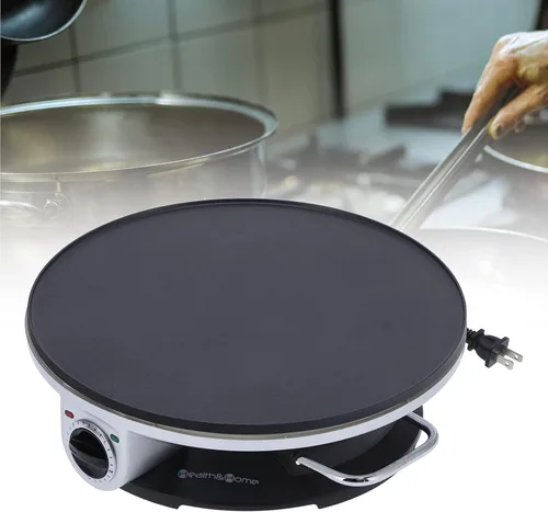 Miniatura 5 de Máquina de panqueques, antiadherente de tres controles de temperatura, fabricante de crepé eléctrico de 13 pulgadas para hotel para uso doméstico