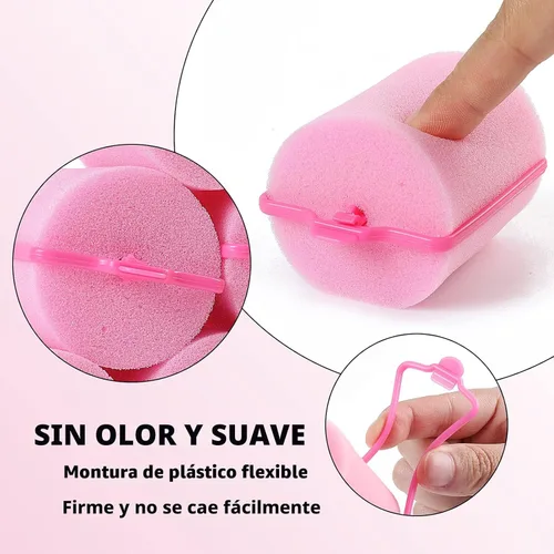 Miniatura 2 de Rodillo de esponja de espuma jumbo para el cabello, rodillos suaves para dormir, peinado ondulado con curvas, herramientas de peinado para rizar, 24