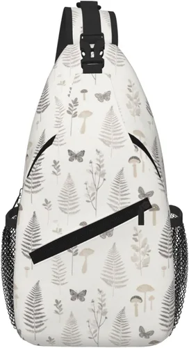 Miniatura 13 de Bolso bandolera para hombres y mujeres, mochila cruzada floral de tulipán pastel, mochila casual de senderismo para viajes, deportes, correr, bolsa