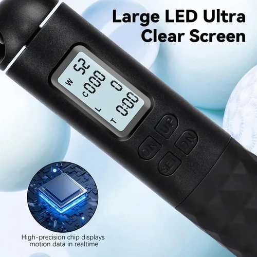 Miniatura 6 de Cuerda de Saltar con Contador, Cuerda de Saltar Inalámbrica, Cuerda de Saltar Inteligente con Peso y Temporizador, Cuerda de Saltar Digital