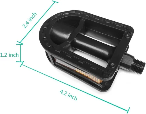 Miniatura 2 de Pedales de bicicleta para niños mejorados de 1/2 pulgadas, 1 par de pedales de husillo para niños de resina para bicicletas juveniles de 12 pulgadas