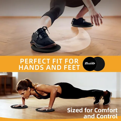 Miniatura 3 de Zilleen Deslizadores de Ejercicio para Entrenamiento Discos de Fitness para Pilates para Mujeres y Hombres, Paquete de 2