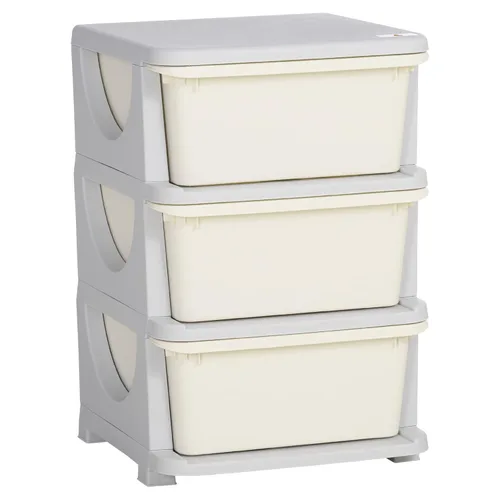 Miniatura 10 de Qaba Unidad de Almacenamiento de 3 Niveles para Niños, Organizadores de Juguetes y Almacenamiento con Cómoda de 9 Cajones para Dormitorio de Niños