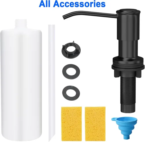 Miniatura 7 de Dispensador de jabón para fregadero de cocina, bomba dispensadora de jabón para fregadero de cocina, recarga desde la parte superior, dispensador