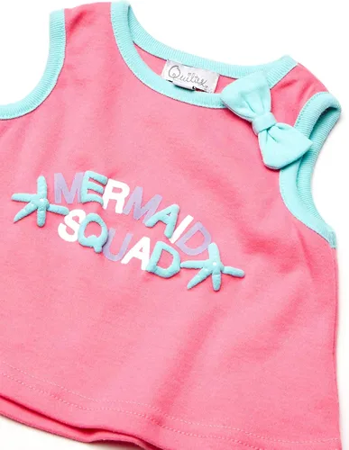 Miniatura 4 de Quiltex Mermazing - Juego de 2 camisetas y 2 pantalones cortos para bebés y niñas 4 piezas