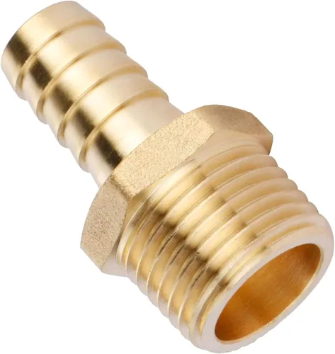Miniatura 5 de U.S. Solid Accesorio de Manguera de Latón, Adaptador, Accesorios de Tubería Macho de Púa de 1/2" x 1/2" NPT