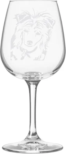 Miniatura 109 de Copa de vino de 12.75 onzas con diseño de perro grabado