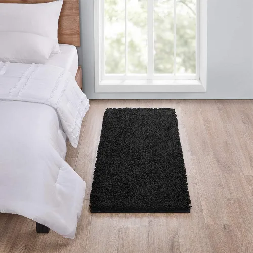 Miniatura 293 de Walensee Alfombra de baño antideslizante (24x17 pulgadas, rosa polvoriento) absorbente de agua, súper suave, lanuda de felpilla, lavable a máquina
