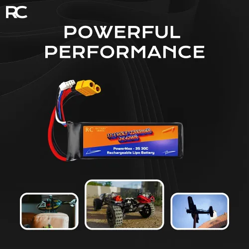 Miniatura 5 de 11.1V 2200mAh 3S 30C XT60 Plug RC Batería de polímero de litio (LiPo) para juguetes RC, barcos, coches, aviones, batería LiPo de alta capacidad