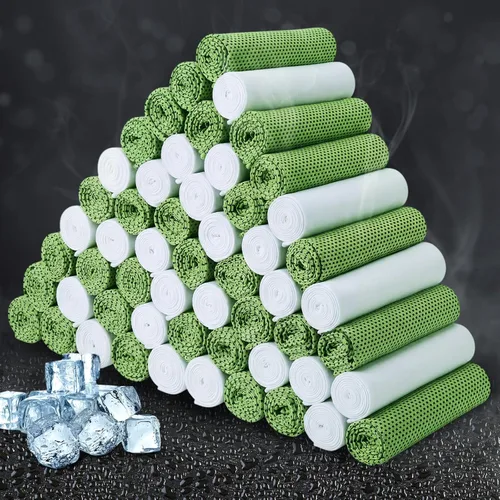 Miniatura 11 de Honoson Toalla de enfriamiento a granel – Toallas frescas para cuello y cara, microfibra transpirable y deportiva para gimnasio, yoga, viajes, Azul