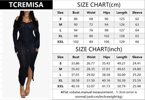 Miniatura 7 de Tcremisa Women's Elegant Off Shoulder Dress Sexy Long Sleeve Button Down Ruffle Mesh Bodycon Long Dresses