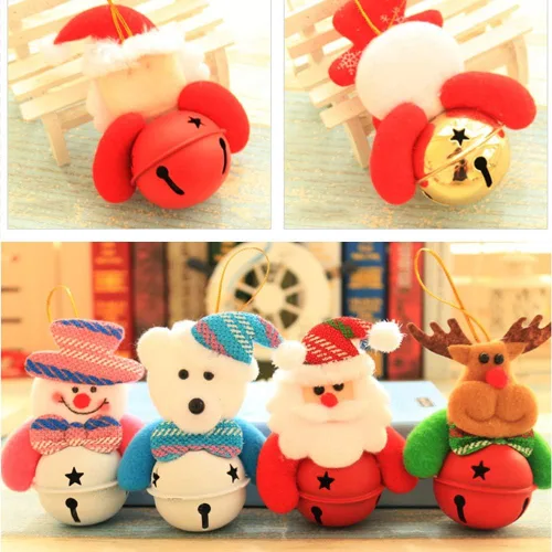 Miniatura 7 de Happy Trees Juego de adornos de felpa para árbol de Navidad para decoración de fiesta en el hogar, muñeco de nieve colgante de Navidad, alce, Papá