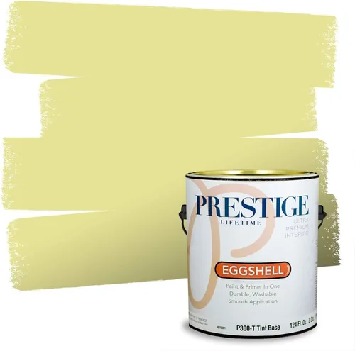 Miniatura 58 de PRESTIGE Pinturas Pintura interior e imprimación en uno, 1 galón, cáscara de huevo, aventura