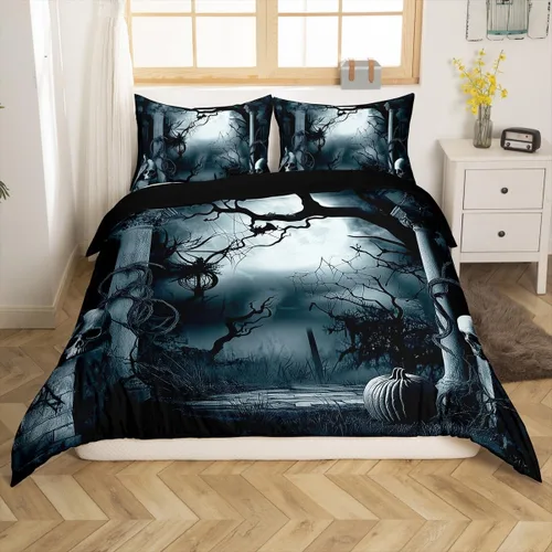 Miniatura 23 de Erosebridal Juego de ropa de cama de pingüinos, funda de edredón de animales antárticos para niños y niñas, funda de edredón estilo caricatura