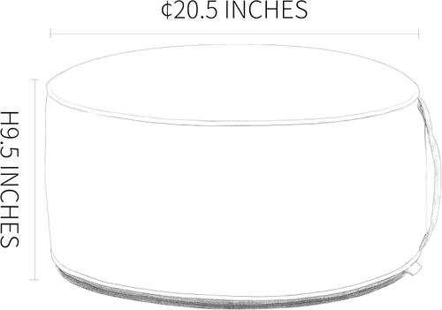 Miniatura 2 de QILLOWAY Otomana inflable para exteriores para patio, puf redondo impermeable, reposapiés inflable, reposapiés al aire libre para piscina, jardín