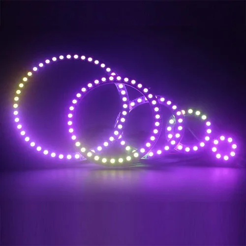 Miniatura 5 de WS2812 8 LED Pixel Ring Black PCB direccionable LED módulos 2812 IC RGB a todo color redondo llevado círculo DC5V
