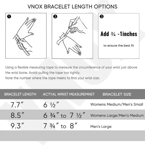 Miniatura 3 de VNOX Box Chain Bracelet for Men Women - Simple Metal Mens Bracelets Square Rolo Link Round Box Chain Black Stainless Steel Bracelets Jewelry Gifts