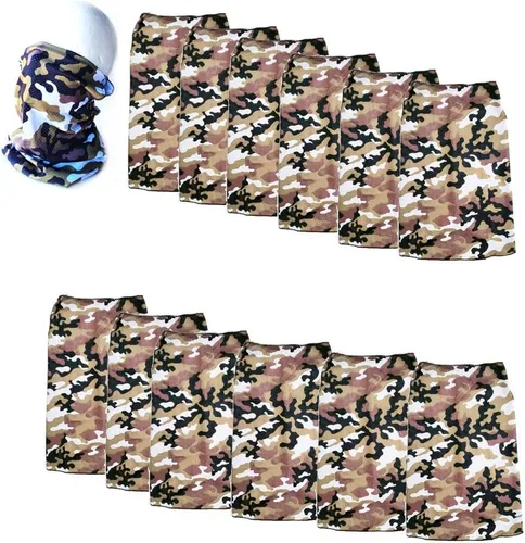 Miniatura 4 de Paquete de 12 polainas para el cuello, bufanda, máscara facial, bandanas para hombres y mujeres, máscara facial, pasamontañas, diademas