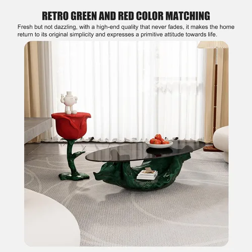 Miniatura 6 de Mesas de centro modernas para sala de estar, mesa central Mesa de Centro para Sala, mesas laterales, mesa de sofá rosa, mesa de cóctel para sala