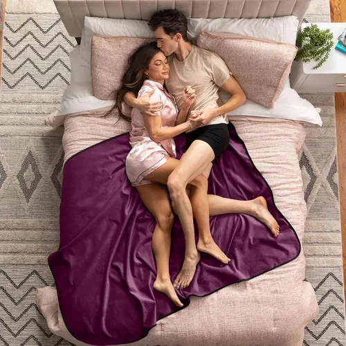 Miniatura 3 de Avana Manta impermeable – Manta sensual para adultos – Fabricada en los Estados Unidos – Tamaño King, microterciopelo negro