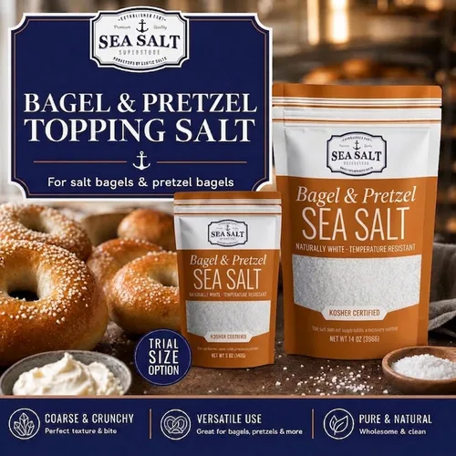 Miniatura 4 de Sal marina gruesa para pretzels, para pretzels suaves, sal resistente al calor para bagels y pretzels suaves, totalmente natural para hornear, bolsa