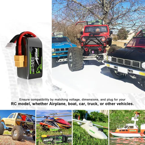 Miniatura 5 de OVONIC Batería Lipo de 14.8V 130C 850mAh 4S con enchufe XT60
