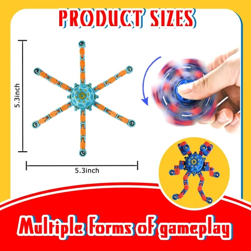 Miniatura 2 de 15 piezas de juguetes giratorios para ansiedad, regalos de fiesta, premios para niños, adultos, niños y niñas, robot transformable para aliviar