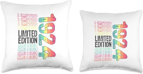 Miniatura 3 de Limited Edition Vintage 1924 Retro Birthday Throw Pillow