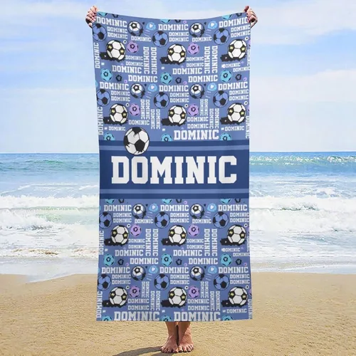 Miniatura 25 de Toallas de playa personalizadas para niños y adultos, regalos personalizados con nombre, toalla de playa de microfibra de gran tamaño de secado