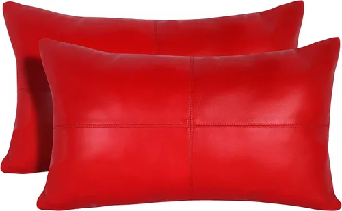 Miniatura 29 de Funda de almohada rectangular de piel de cordero – Funda de cojín para sofá – Fundas decorativas para sala de estar y dormitorio, caja negra