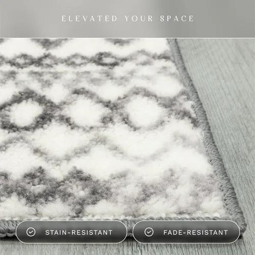 Miniatura 4 de Alfombra de arce con diseño abstracto de diamante, estilo envejecido, alfombra grande [fabricada en Estados Unidos] para salón, dormitorio