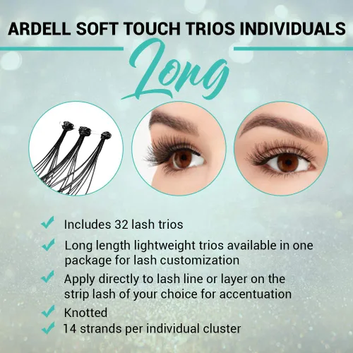 Miniatura 4 de Ardell Pestañas individuales suaves al tacto, pestañas postizas de cabello humano, racimos de pestañas para bricolaje, extensiones de pestañas