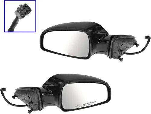 Miniatura 74 de TRQ Juego de 2 piezas de espejo lateral del conductor y del pasajero, ajuste eléctrico calentado sin memoria, color gris, compatible con Volkswagen