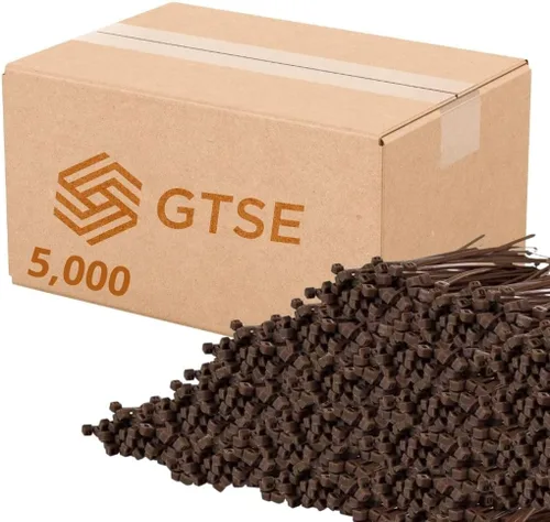 Miniatura 100 de GTSE - Paquete de 100 bridas con cremallera de 20.3 cm, color plateado/gris, 8.06 kg de resistencia, bridas de nailon grises resistentes a los rayos