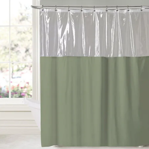 Miniatura 11 de Sweet Home Collection - Cortina de ducha de vinilo de 10 calibre, 72 x 72 pulgadas
