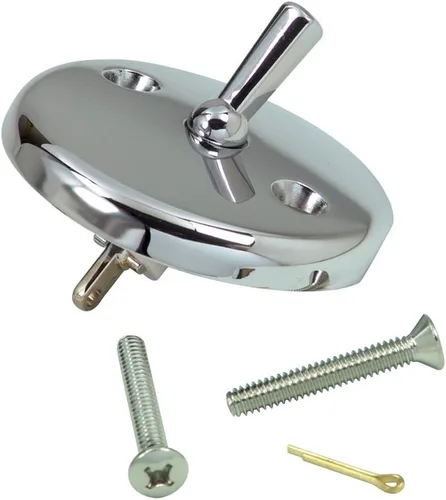 DANCO Placa de desbordamiento para bañera con palanca de disparo, cromado, paquete de 1 (80991), 2 pulgadas Cromo