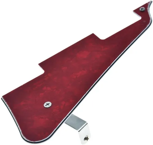 Miniatura 66 de KAISH Golpeador de guitarra Abalone Pearl LP con soporte de acero inoxidable negro y tornillos de montaje de acero para USA Les Paul