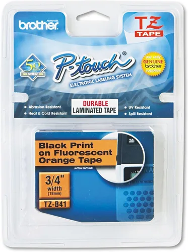 Miniatura 9 de Brother Cinta de etiquetas P-Touch TZe negra con impresión en azul (TZe541), laminada, 3/4 pulgadas x 26.2 pies (0.709 in x 26.2 ft)