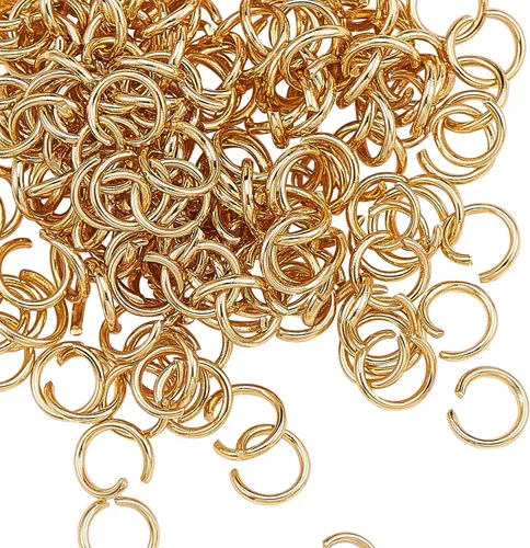 Miniatura 14 de DanLingJewelry 1000 anillos de salto abiertos de acero inoxidable 304 calibre 17 de 0.394 in para hacer joyas, conectores de joyería, encontrar