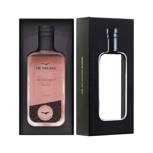De Nigris Excellence Line Vinagre de vino tinto dulce Roseoro, 8,5 oz (8.5 fl oz) | con vinagre balsámico de Módena Italia, condimento agridulce |
