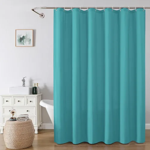 Miniatura 33 de OVZME Zora Cortina de Ducha de Tela para Cabina de 36 x 72 Pulgadas - Cortina de Ducha Pequeña Suave Negra para Baño para Tamaño de Cabina Estrecha