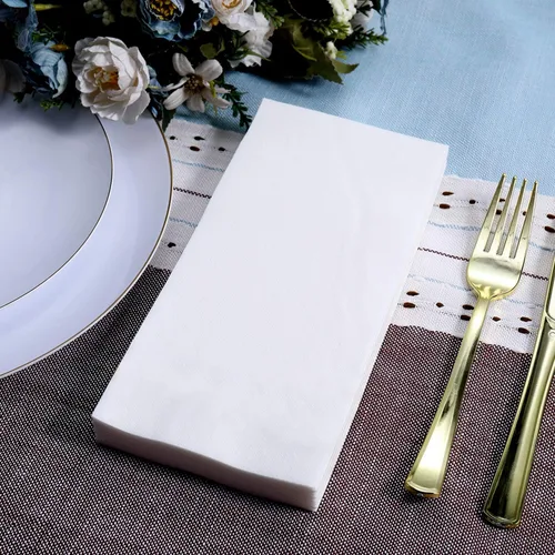 Miniatura 7 de FOCUSLINE 100 servilletas de baño desechables, toallas de papel suave y absorbente, toallas de mano de papel para baño, cocina, cena o evento